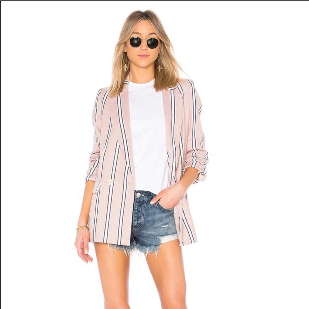 Free People Uptown Girl Striped Blazer